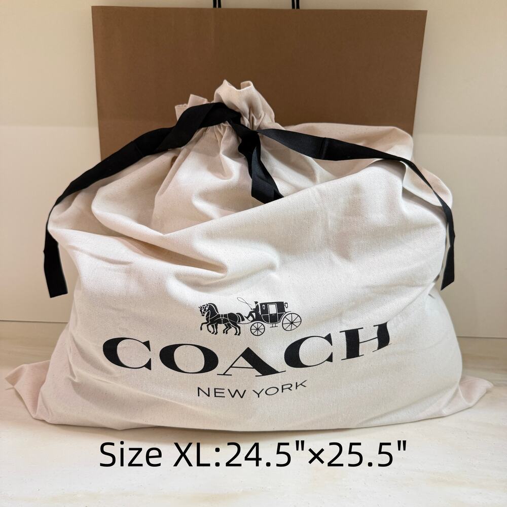New‼️Coach XL size Drawstring Dust Bag Gift Bag Storage Cover Bag